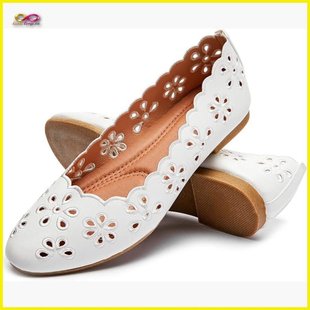 Classic Ballet Flats Comfortable Round Toe Slip On Dress Shoes Breathable